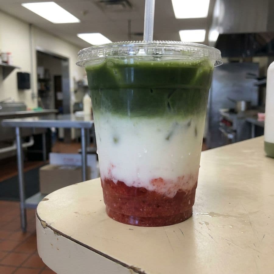Strawberry Matcha Iced Latte