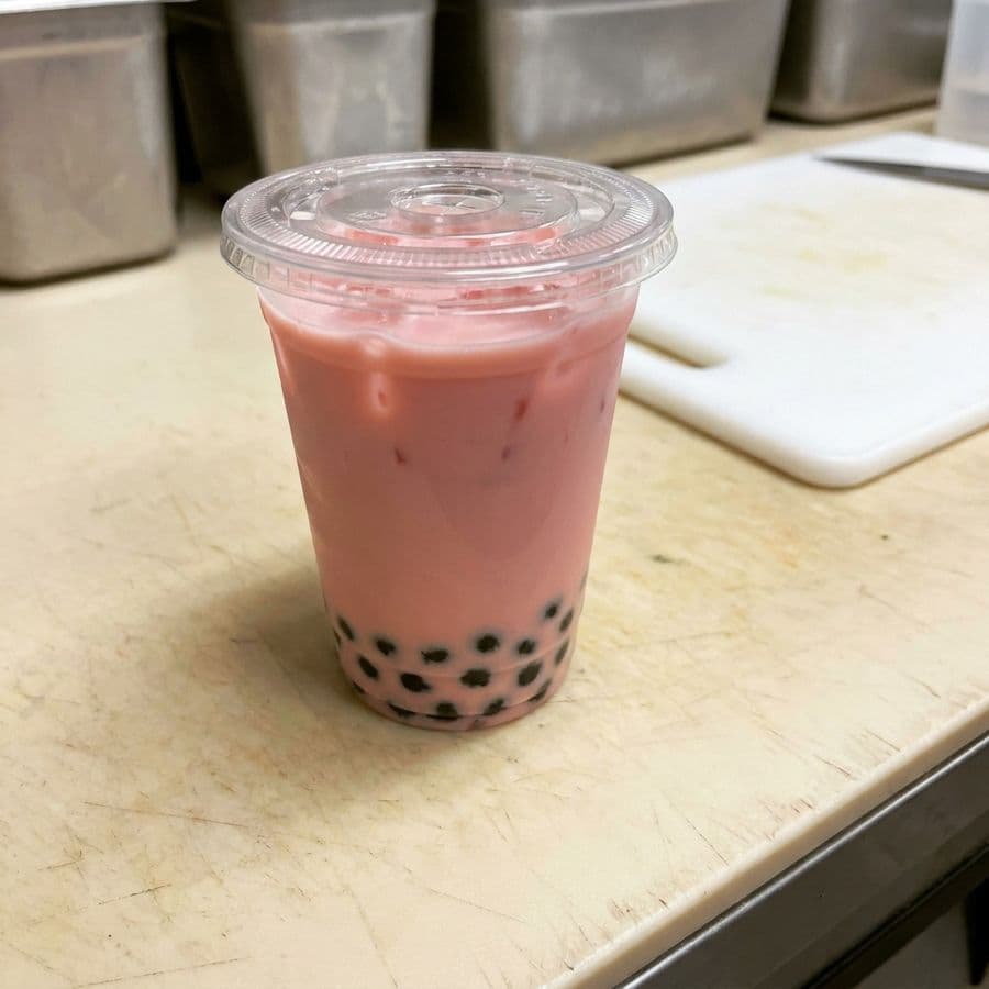 Strawberry Puff Cream Milk Tea
