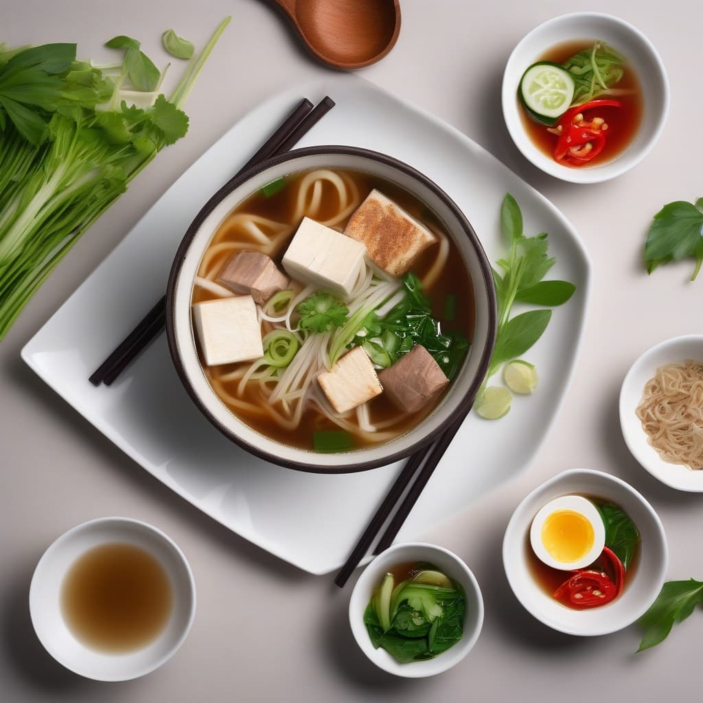 P6. Phở Rau & Tofu - Vegetable & Tofu Pho (Beef Broth)