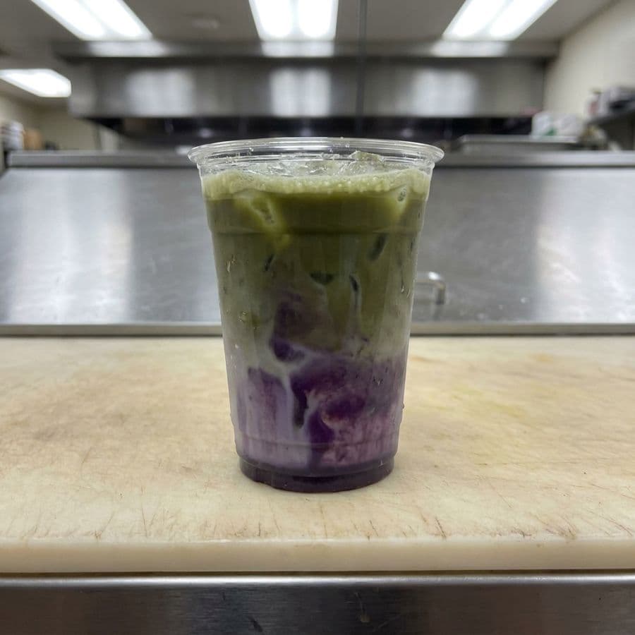 Ube Matcha Iced Latte