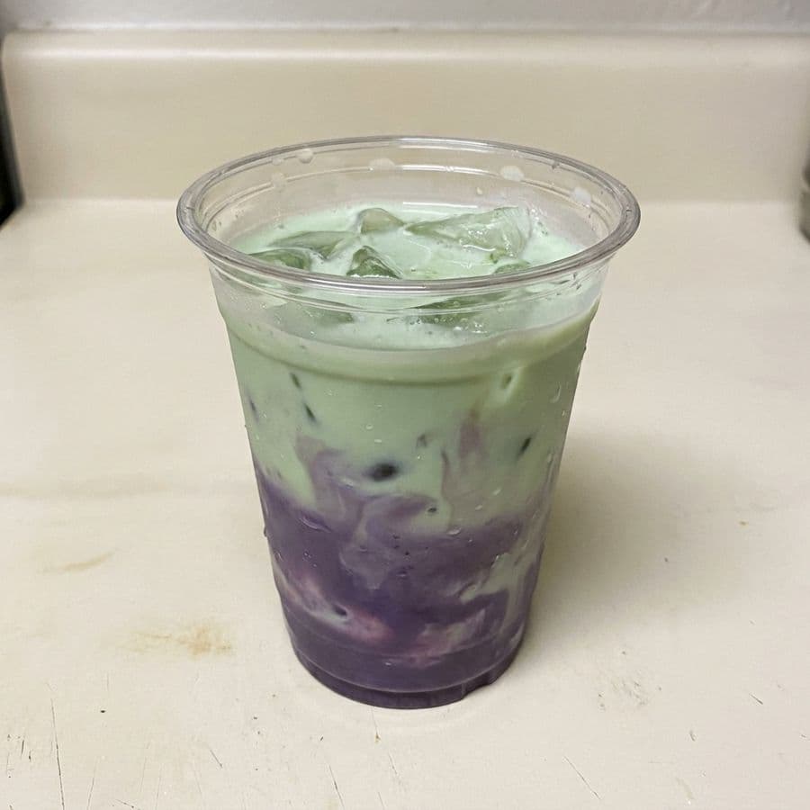 Ube Mint Iced Latte - BANH MI SAIGON 8 ( Banh Mi- Pho- Boba Tea)